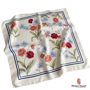 Élégant foulard carré pour femme, doux et léger, accessoire de mode, impression personnalisée, fabricant de textiles OEM ODM, Bali Custom - Product Image 1