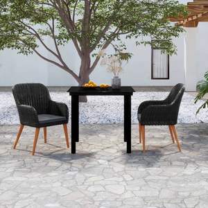 Conjunto de Comedor para Jardín en Gris Oscuro - Product Image 1