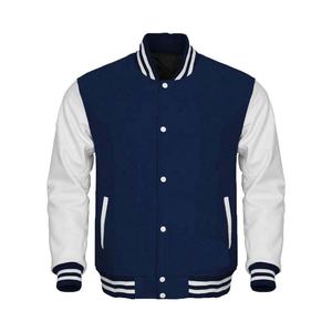 Obtenez vos propres manches en cuir blanc personnalisées avec des vestes de baseball en laine noire, vestes universitaires pour hommes, vestes de collège - Product Image 5