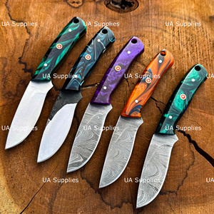 Couteaux à Découper en Damas de Qualité Industrielle à Faible MOQ, Lame Fixe de 7,5 Pouces, Personnalisables OEM, Multifonctionnels pour la Chasse et les Petites Entreprises - Product Image 6