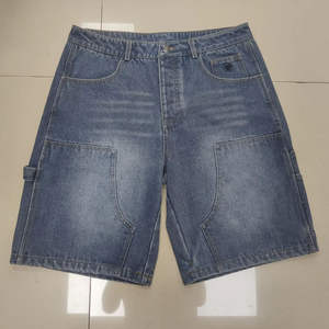 Fabricante Mayorista de Pantalones Cortos de Mezclilla para Hombre con Logotipo Personalizado, Estilo Acid Wash, Holgados, Sueltos, Tipo Bermuda, Oversize, Lisos, Estilo Carpintero - Product Image 4