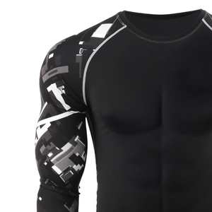 Premium <b>Men</b> Rash Guard Quick Dry UV Protection Long Sleeve <b>Compression</b> <b>Shirt</b> Custom Logo Breathable Polyester Swimming - Product Image 5