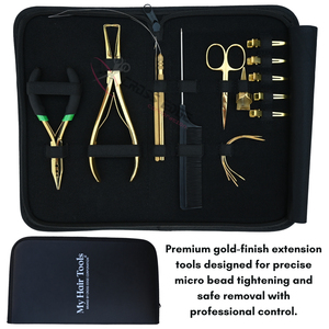Kit professionnel d'extensions capillaires avec pince à micro-anneaux, outil de retrait de perles Microlink, crochet de tirage de cheveux, accessoires pour coiffeur - Product Image 6