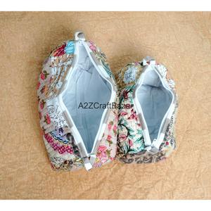 Juego de 3 Bolsas Organizadoras de Maquillaje y Cosméticos, Portátiles, con Cierre, Ecológicas, Estampadas, 100% Algodón Puro, al por Mayor - Product Image 6