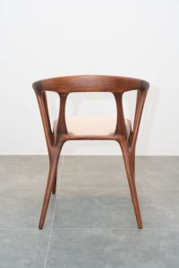 Chaise de salle à manger en bois de noyer de style italien moderne avec dossier rembourré pour la maison, le restaurant, l'hôtel, meubles PISANO - Product Image 2