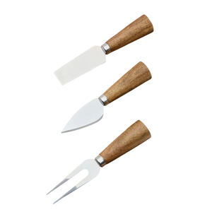 Juego de cuchillos para queso con mango de madera, mini rebanador y esparcidor de queso de acero inoxidable de primera calidad para tablas de charcutería, utensilios de cocina - Product Image 3