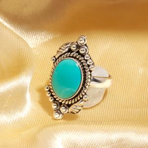 Anillo de Turquesa Vintage de Arizona al Mejor Precio, Anillo de Plata de Ley 925 con Gema Verde, Anillo de Joyería, Regalo para Ella - Product Image 3