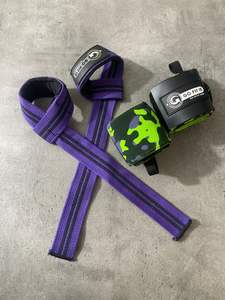 Muñequeras de Neopreno y Elásticas para Gimnasio y Correas de Levantamiento de Pesas en Forma de 8 con Diseño Antideslizante para Entrenamiento Unisex - Product Image 3