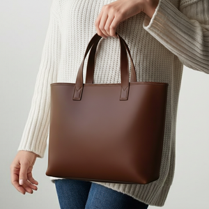 Sac à main en cuir de luxe de haute qualité pour femmes, grande capacité, sac fourre-tout décontracté et tendance avec bandoulière, en vente - Product Image 4