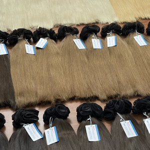 Vente en gros d'extensions de cheveux Remy lisses naturelles Thanh an trame nouée à la main cuticule alignée faisceaux de cheveux humains vietnamiens 100g - Product Image 1
