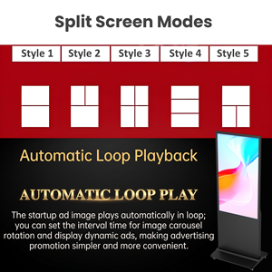 Pantalla publicitaria <span class=keywords><strong>de</strong></span> pie con kiosco táctil IR/PCAP <span class=keywords><strong>de</strong></span> 32-65 pulgadas, 4K, Android 11, 2GB/4GB/8GB <span class=keywords><strong>de</strong></span> RAM, cristal <span class=keywords><strong>de</strong></span> 3mm para <span class=keywords><strong>supermercados</strong></span> y comercios minoristas. - Product Image 5