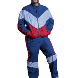 New Arrival 2026 Windbreaker Tracksuit <b>Jogger</b> Pant Breathable Jacket Color Block Reflective <b>Nylon</b> Windbreaker Set Men - Product Image 2