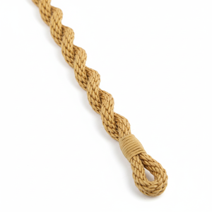 Décoration de chapeau sur mesure en cordon de soie de haute qualité avec fil doré et finition enduite pour couvre-chef - Product Image 5