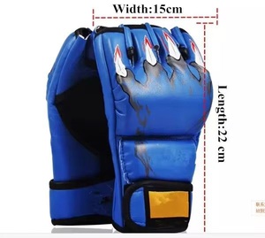 Guantes de MMA Profesionales de Cuero de Alta Calidad con Cordones, Diseño Transpirable con Dedos Descubiertos, Personalizables, Servicio OEM Personalizado, Artes Marciales - Product Image 4