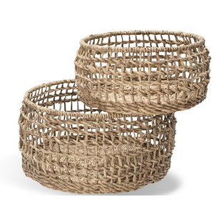 Coastal Storage and Display Handwoven Ship Knot <b>Wicker</b> Decorative <b>Basket</b> - Product Image 4