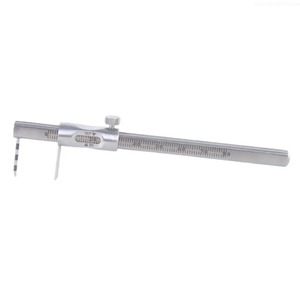 Calibre osseux chirurgical dentaire en acier Castroviejo BSI-RE-8521, poignée ergonomique, 12 positions de mâchoires, certifié CE Classe II, manuel - Product Image 1