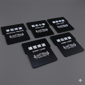 Panel Acrílico Negro Mate Personalizado – Placa Decorativa para Exhibición de Cerveza y Decoración de Estantes de Venta Minorista - Product Image 1