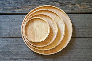 Platos de madera para servir, para el hogar, la cocina y la comedor, platos de madera hechos a mano con acabado liso y pulido - Product Image 6