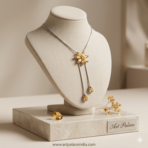 Shiny AAA Quality Minimalist Glamorous Pitch Zirconia <b>Necklace</b> Floral 925 <b>Solid</b> Sterling <b>Silver</b> <b>Silver</b> Plated Lariat Women's - Product Image 4