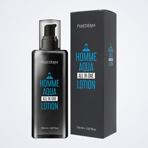 Crema hidratante facial Puredeom Homme Aqua All-in-One Lotion 150ml, producto coreano para el cuidado de la piel, hidratante corporal. - Product Image 3