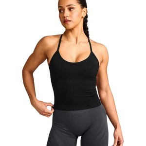 Conjunto Deportivo para Mujer, Top Corto y Leggings de Cintura Alta, Ropa Deportiva para Gimnasio, Yoga, Ejercicio, Ropa Activa Elástica - Product Image 1