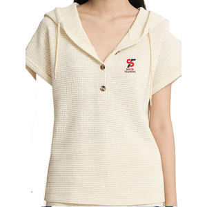 เสื้อฮู้ดผู้หญิงสำหรับฤดูร้อน Solid Trader Cozy น้ำหนักเบา ระบายอากาศได้ดี เหมาะสำหรับเล่นกีฬากลางแจ้ง สวมใส่ได้ทุกวัน สไตล์สวยงามทันสมัย - Product Image 1