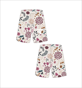 Shorts Bermuda pour homme à imprimé floral, taille mi-haute, style décontracté - Product Image 1
