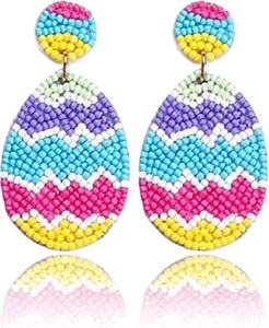 Women Vintage New Fashion Multi-Colour Handmade Embroidered <b>Drop</b> Shape <b>Earrings</b> for India Fashion Jewellery - Product Image 2