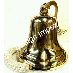 Sonnette murale en laiton au design nautique pour la décoration de la maison, dernière arrivée, cloches décoratives en forme de bateau Titanic, finition dorée - Product Image 6