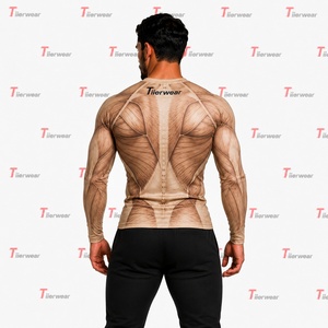Camiseta de Compresión Elite MMA, 240 GSM, Poliéster y Spandex, Manga Larga, Absorbe el Sudor, Secado Rápido, Ajuste Atlético, Protección para Entrenamiento, OEM - Product Image 6