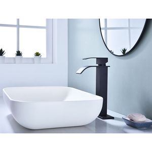 Grifo de lavabo monomando con caño en cascada para baño - Product Image 3