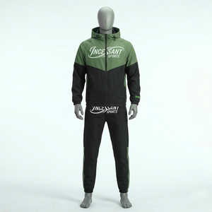 Conjunto Deportivo de Dos Piezas Personalizado para Hombre, Chaqueta Cortavientos INCESSANT SPORTS, Traje de Entrenamiento Ligero con Capucha para Gimnasio, Servicio OEM - Product Image 5