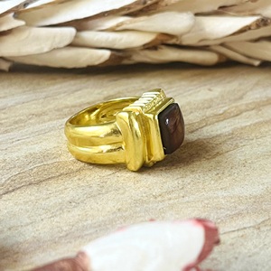 Hot Arrival Silver Eye Boho Geometric <b>Black</b> Onyx <b>Ring</b> Brass Jewelry <b>Men</b> 18k Gold Plated Chunky Signet Third Party Certified - Product Image 6