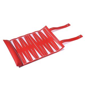 Eco-friendly Customized Pu Leather Game Figures Roll Up <b>Backgammon</b> Chess Checkers Set with Roll Bag Travel Game - Product Image 1