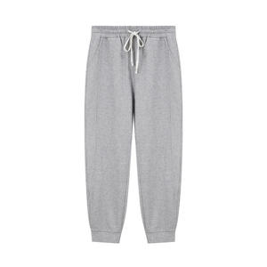 Pantalon de survêtement polaire vierge personnalisable pour hommes, vente en gros, impression en relief, taille mi-haute, fermeture à cordon, coupe ample, style streetwear - Product Image 3