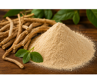 Poudre de racine d'Ashwagandha naturelle, brun clair, qualité alimentaire, finement moulue, pour boissons, smoothies et mélanges à base de plantes