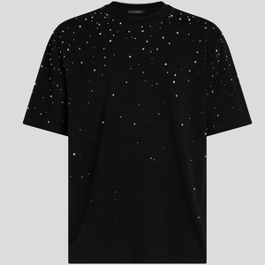 Soft Men's <b>Clothes</b> Oversized Custom Rhinestone T-Shirts 100% Cotton Manufacturer Streetwear Heavyweight Plain T-Shirts For Men's - Product Image 2