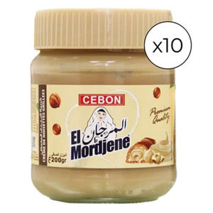 Vente en gros CEBON El Mordjene Pâte à tartiner aux noisettes 700g Pot en verre Fabriqué avec de véritables noisettes grillées et de la poudre de lait écrémé - Product Image 3