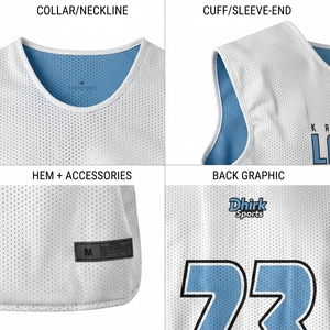 Maillots de lacrosse réversibles personnalisés avec logo sublimé – Collection Usine - Product Image 4
