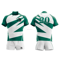 Ventes en gros directes d'usine, ensembles d'uniformes de rugby en polyester avec logo personnalisé par sublimation, maillots de rugby pour jeunes, vêtements de football pour équipes de rugby