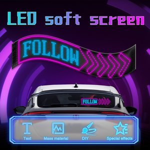 Letrero LED Flexible para Automóvil con Mensaje en Inglés, Controlado por Aplicación, con 16x96 Píxeles - Product Image 3