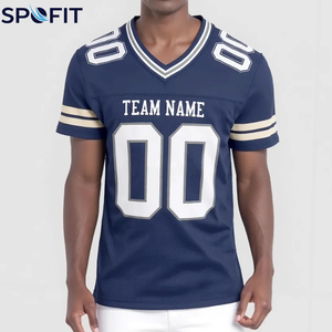 Custom American Football Jersey 100% Polyester Sublimation Uniform OEM Custom Name Number Logo Men Youth Team Jersey <b>Low</b> MOQ - Product Image 1