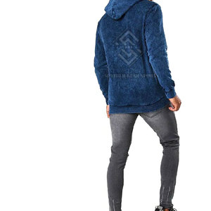 Nouveau design, best-seller : sweats à capuche pour hommes, effet délavé, coupe ample, tissu polaire de haute qualité, faible MOQ, vente en gros - Product Image 2