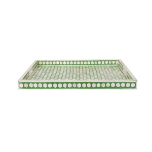 Plateau ottoman en résine style Art déco moderne, fait main, multicolore, rectangulaire, pour table basse, centre de table polyvalent et ensemble d'appoint décoratif - Product Image 3