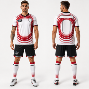 Servicio OEM, Uniformes de Fútbol Personalizados con Nombre y Número del Equipo, Impresión Digital, Tela de Malla de Poliéster, Uniformes Cómodos - Product Image 1
