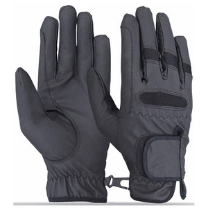 Leather Full Finger Gloves Unisex Outdoor Riding Waterproof Breathable Non Slip Hook Loop Closure Summer Adjustable Wrist <b>Strap</b> - Product Image 5