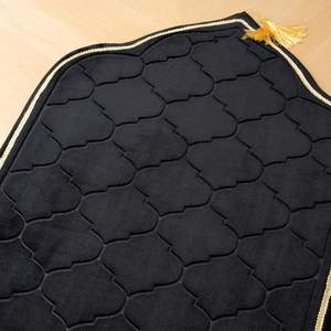Portable High Quality Sejadah Thick Prayer <b>Matt</b> Muslim Islamic Prayer Rug Foldable Black Color Hajj Umrah Ramadan Praying Mats - Product Image 6