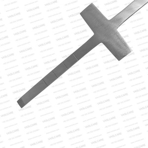 Couteau de Chisel, avec barre transversale, droit, 18,5 cm, barre transversale droite de 6 mm, instrument chirurgical pour rhinoplastie et septoplastie par Vaslcare - Product Image 3