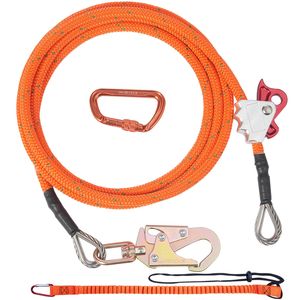 Corda da Arrampicata per Arboricoltura con Anima in Acciaio da 16mm, 3.6m (12ft), con Moschettone in Acciaio Legato e Alluminio - Product Image 1