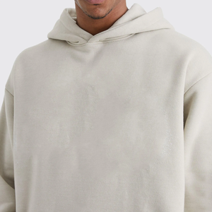 Conjunto de Sudadera con Capucha y Pantalones Deportivos de Algodón de 400 g/m² con Logotipo Personalizado, Estilo Oversize, Hombros Caídos, para Hombre - Product Image 6